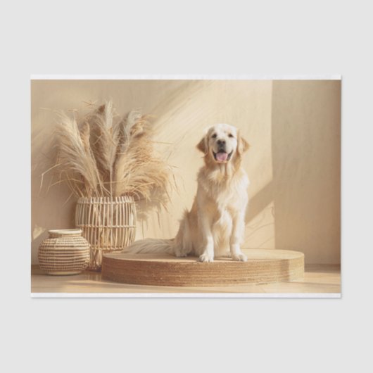 Engels Golden Retriever10 Tissuepapier (Voorkant)