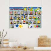 Engels Grammar Alphabet poster (Keuken)