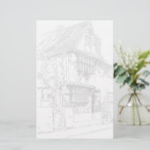 Engels huis briefpapier (Staand voorkant)