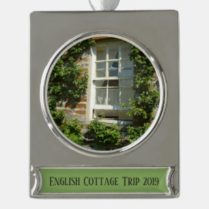 Engels huisje is charmant verzilverd banner ornament