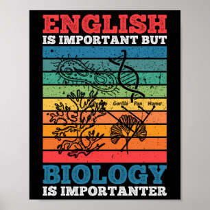 Engels is belangrijk maar biologie is belangrijk poster