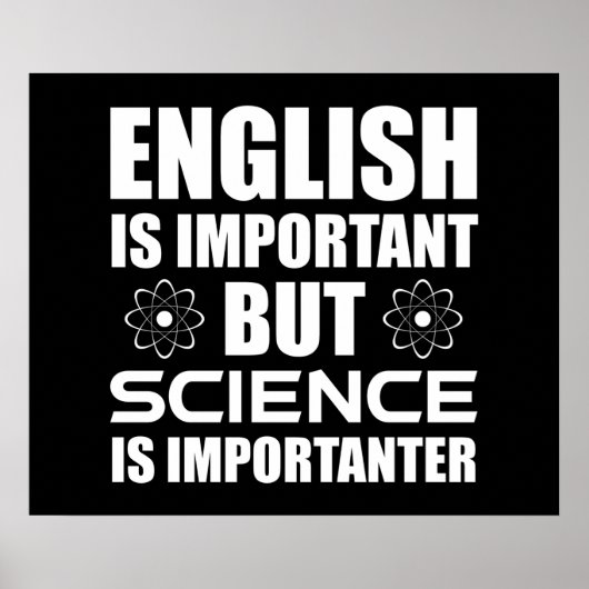 Engels is belangrijk maar wetenschap is belangrijk poster (Voorkant)