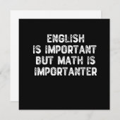 Engels is belangrijk maar Wiskunde is belangrijk - Kaart (Voorkant / Achterkant)