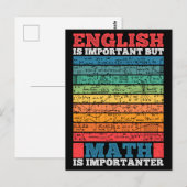 Engels is belangrijk maar Wiskunde is een belangri Briefkaart (Voorkant / Achterkant)