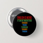 Engels is vreemde taal leraar Grammar student Ronde Button 5,7 Cm (Voorkant /achterkant)