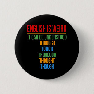 Engels is vreemde taal leraar Grammar student Ronde Button 5,7 Cm