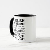Engels is Weird Funny Grammar Mok (Voorkant links)