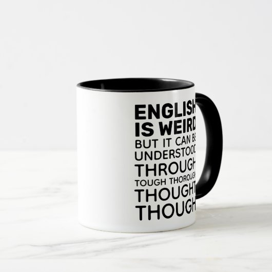 Engels is Weird Funny Grammar Mok (Voorkant rechts)