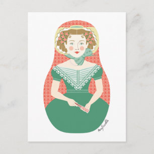 Engels Ivy Matryoshka Briefkaart