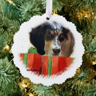 Engels kerstfeest ornament kaart