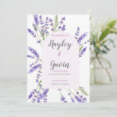 Engels land Garden Wedding Lavender Kaart (Staand voorkant)