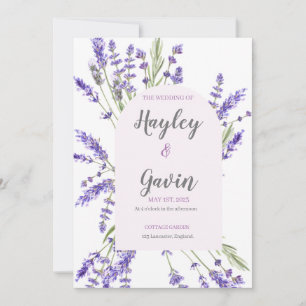 Engels land Garden Wedding Lavender Kaart