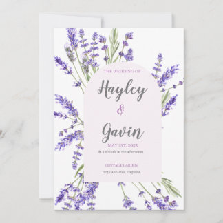 Engels land Garden Wedding Lavender Kaart