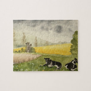 Engels Land met koeien Legpuzzel