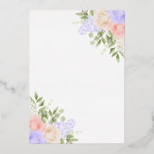 Engels land tuin Folie bruiloft uitnodiging (Achterkant)