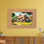 Engels landhuis canvas afdruk (Insitu (Woonkamer))