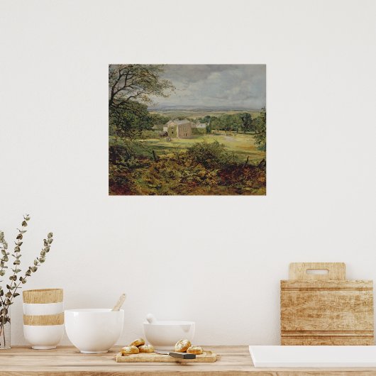 Engels landschap met een huis, 19e eeuw poster (Keuken)