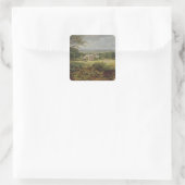 Engels landschap met een huis, 19e eeuw vierkante sticker (Tas)