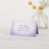 Engels Lavendel Wedding Gevouwen Plaats Kaart (Achterkant)