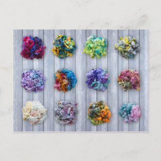 Engels Leicester Longwool Dyed Fibre Briefkaart