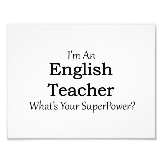 Engels leraar foto afdruk (Voorkant)