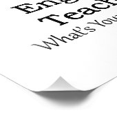 Engels leraar foto afdruk (Hoek)