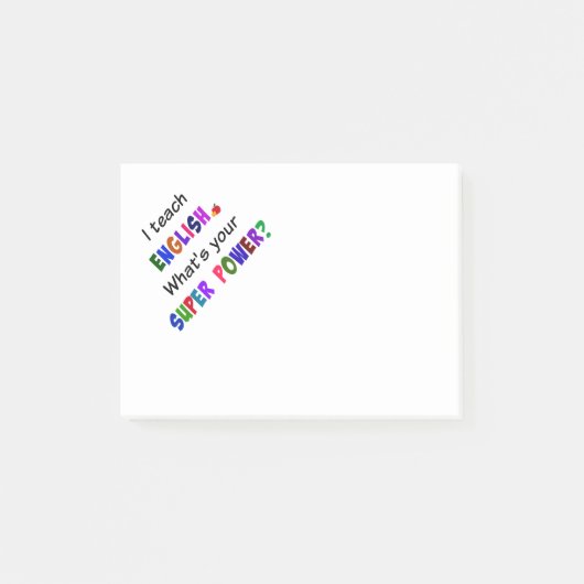 Engels leraar post-it® notes (Voorkant)