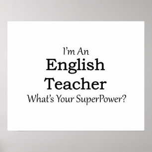 Engels leraar poster