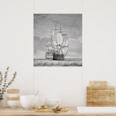 Engels Line-of-Battle Ship, 18e eeuw Poster (Keuken)
