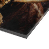 Engels Long Horn Koe Cattle Poster Snijplank (Hoek)