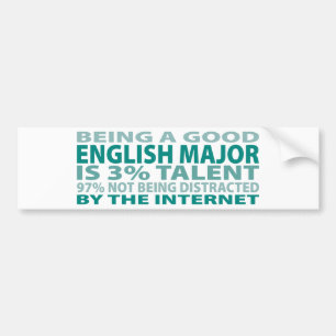 Engels Major 3% Talent Bumpersticker
