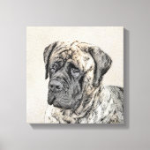 Engels Mastiff (Brindle) schilderen - Dog Art Canvas Afdruk (Voorkant)