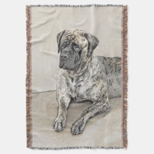 Engels Mastiff (Brindle) schilderen - Dog Art Deken