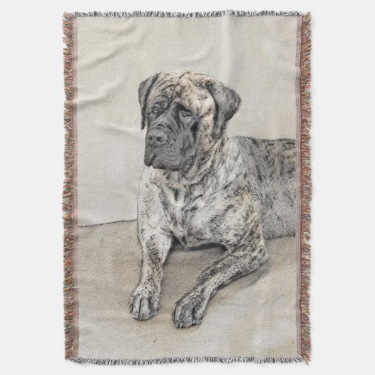 Engels Mastiff (Brindle) schilderen - Dog Art Deken (Voorkant Verticaal)
