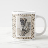 Engels Mastiff (Brindle) schilderen - Dog Art Extra Grote Beker (Rechts)
