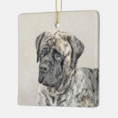 Engels Mastiff (Brindle) schilderen - Dog Art Keramisch Ornament (Links)