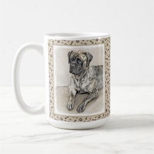 Engels Mastiff (Brindle) schilderen - Dog Art Koffiemok