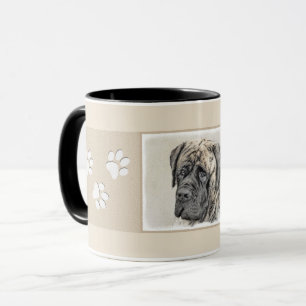 Engels Mastiff (Brindle) schilderen - Dog Art Mok
