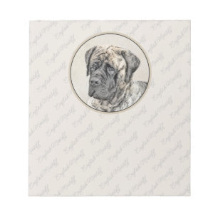 Engels Mastiff (Brindle) schilderen - Dog Art Notitieblok
