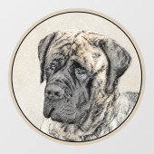 Engels Mastiff (Brindle) schilderen - Dog Art Raamsticker (Vel)