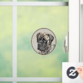 Engels Mastiff (Brindle) schilderen - Dog Art Raamsticker (Huis)