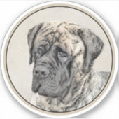 Engels Mastiff (Brindle) schilderen - Dog Art Sticker (Voorkant)