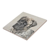 Engels Mastiff (Brindle) schilderen - Dog Art Tegeltje (Zijkant)