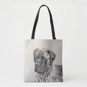 Engels Mastiff (Brindle) schilderen - Dog Art Tote Bag (Voorkant)