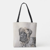 Engels Mastiff (Brindle) schilderen - Dog Art Tote Bag (Achterkant)