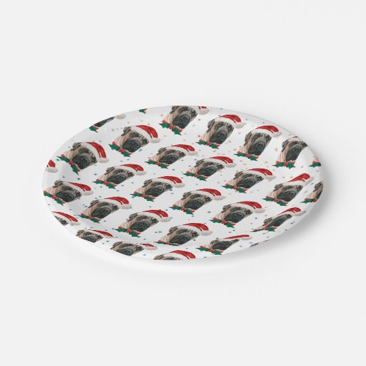 Engels Mastiff Dog Breed Christmas Papieren Bordje (Gekanteld)