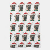 Engels Mastiff Dog Breed Christmas Theedoek (Verticaal)