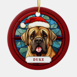 Engels Mastiff Keramische Cirkel Ornament