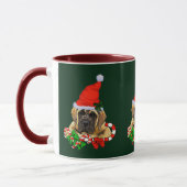 Engels Mastiff Puppy Kerstcadeaus Mok (Links)