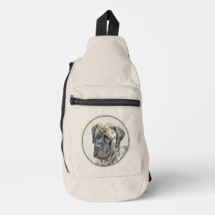 Engels Mastiff Schilderij Brindle Originele Hond A Sling Bag